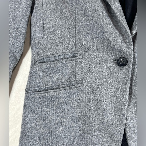 Rag & Bone Size 2 Made in USA Gray One Button Wool Vented Blazer Classic Chic - Picture 2 of 14